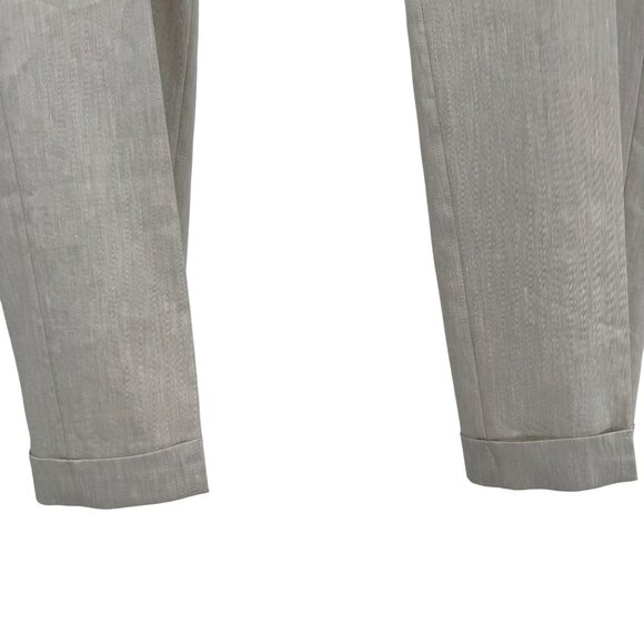 Ballin Comfort-"Eze" Flat Front Cream Pants Mens Size 38 Wool/Linen Blend - Picture 3 of 8